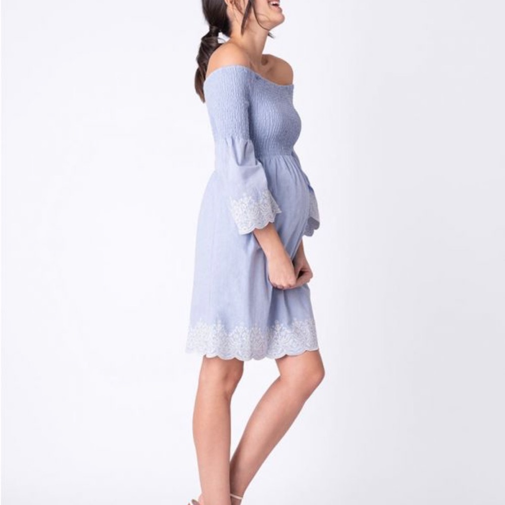 Seraphine off the shoulder maternity dress